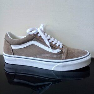 Vans Men's Old Skool Color Theory Suede / Canvas Sneaker in Awesome Walnut Color